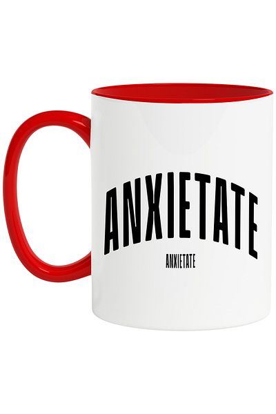 StoryGift Romania Mug Word Anxiety, Motivational, Self Help, Self Understanding, Appreciation,, With