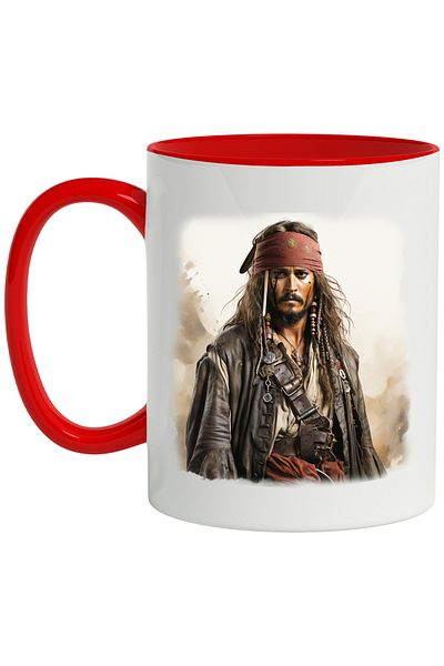 StoryGift Romania Jack Sparrow Mug, Fictional Character, Pirate, Movies, Fantasy, Multicolor 330 ml,, With