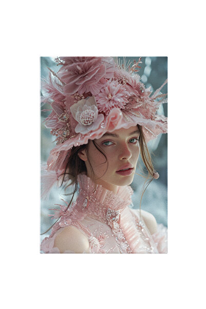 StoryGift Romania Tablou Canvas Simple Girl Cu Ochii Albastri Si Par Saten Cu...