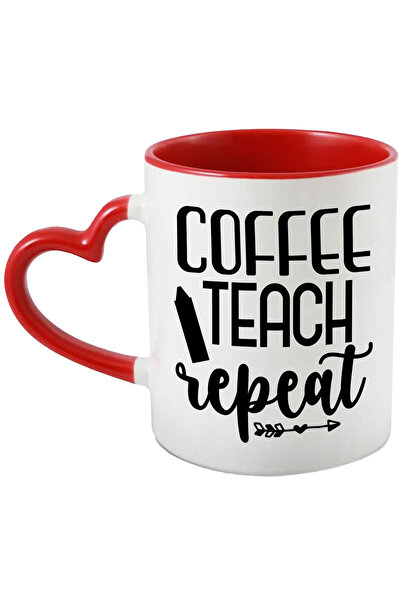 StoryGift Romania Cana Cu O Sageata Si Mesajul "coffee, Teach, Repeat" - Cafe...