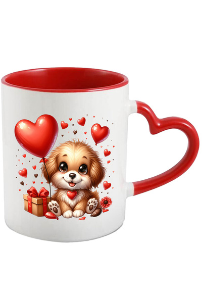 StoryGift Romania Cana cu un catelus vesel | jucaus | ilustratie | baloane in...