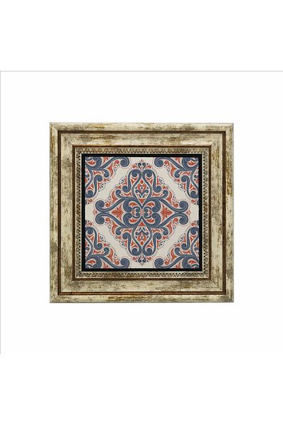 Sadrazam Italian Tile Pattern Printed Natural Stone Painting (25 X 25 Kd-26)