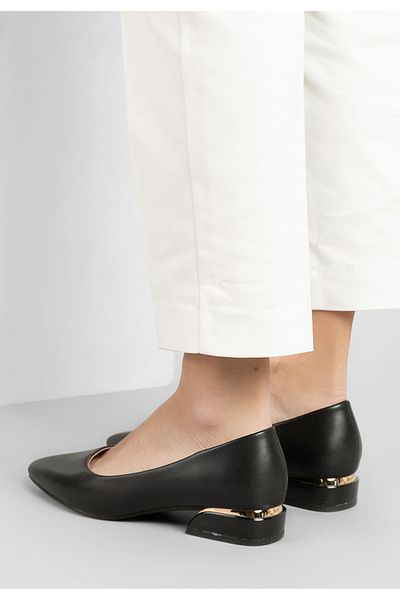 B T Shoes Pantofi Cu Toc Mic Bertesa V2 Negri