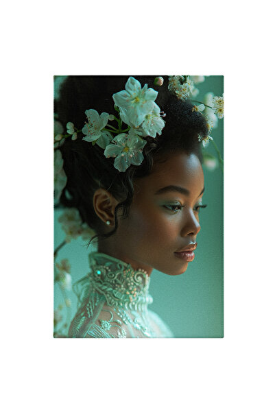 StoryGift Romania Tablou Canvas: Portret Femeie Îmrățișată De Natură - Ecou A...