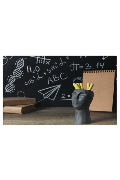 StoryGift Romania Tablou Canvas Concept Scolar Cu Tabla Nota, Studiu, Scoala, Tabla, Carti 1433