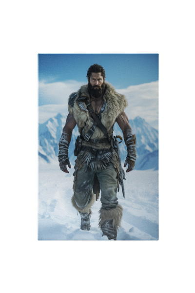 StoryGift Romania Tablou Canvas: Imaginea Unui Eschimos Puternic Intr-un Peis...