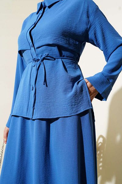 YILMAZBARMAZ Women's Piece Detailed Ayrobin Suit with Belt