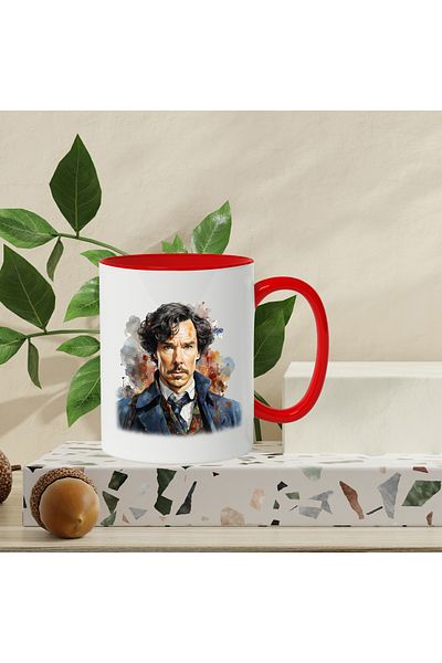 StoryGift Romania Sherlock Holmes Mug, Famous Character, Series Lovers, Multicolor 330 ml, With,STG
