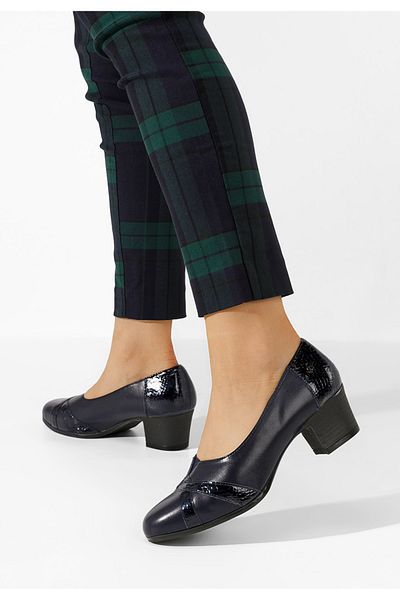 B T Shoes Pantofi Cu Toc Mic Annie Navy
