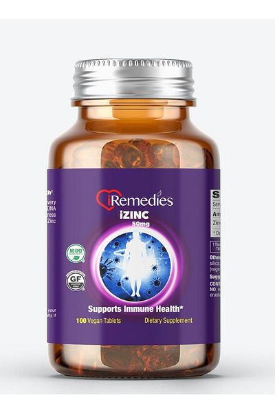 iremedies iZinc 50 mg – 100 Vegan Tablets – gluten free