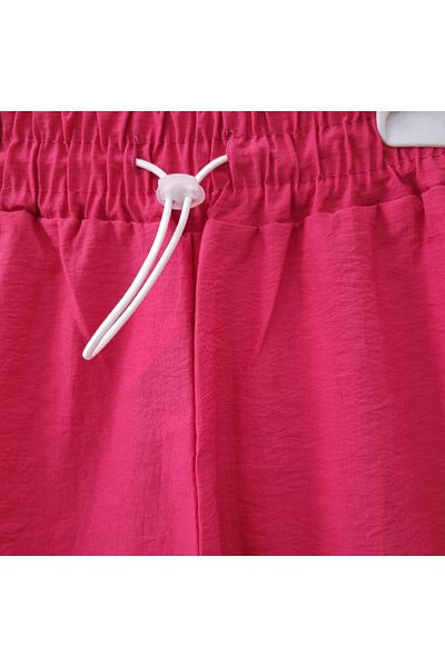 Uğur bebe Crop T-Shirt Cargo Pocket Parachute Pants Tooling Waist Leg Adjustable Pants Crop Rope Detail