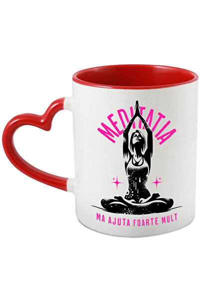 StoryGift Romania Cana Cu Silueat Femeie Pozitie Yoga Relaxare Text In Limba ...