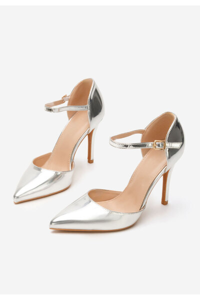 B T Shoes Dottie Silver Elegant Heeled Shoes