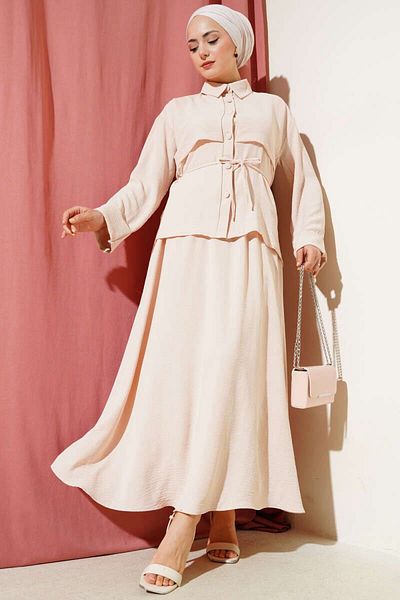 YILMAZBARMAZ Women's Piece Detailed Ayrobin Suit with Belt