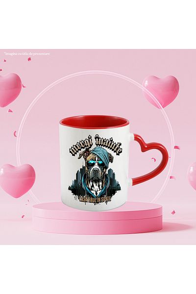 StoryGift Romania Cana Caine Gangster Cu Ochelarii Si Lant De Aur, Mesasaj Motivational Mergi Inai, Cu ,stg