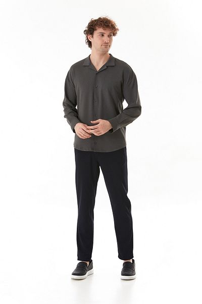 Fulla Moda Basic Buttoned Lycra Shirt