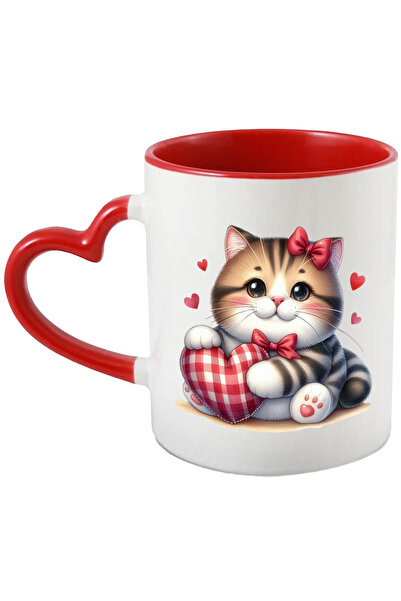 StoryGift Romania Cana Cu O Pisicuta Plinuta | Ilustratie | Inimioare | Afect...