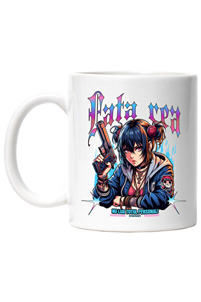 StoryGift Romania Cana Fata Stil Anime Cu Pistol Text Fata Rea Nu Lua Totul P...