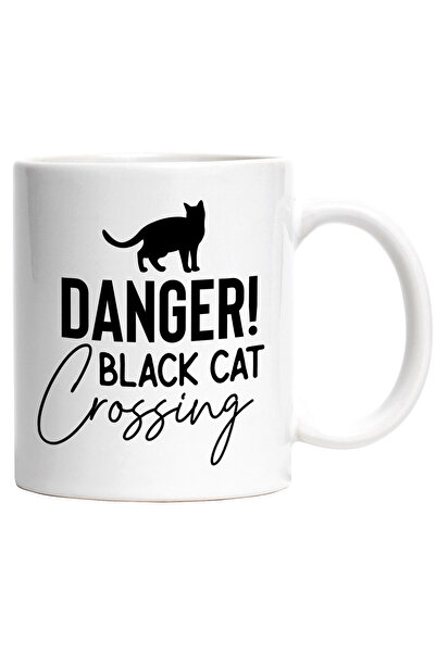 StoryGift Romania Cana Cu O Pisica Si Mesajul "pericol! O Pisica Neagra Iti T...