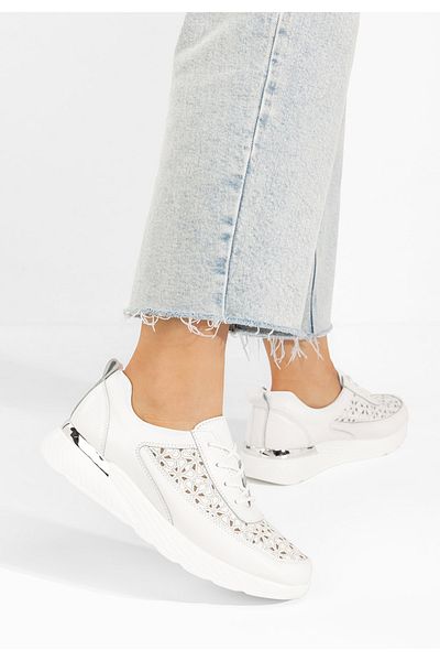 B T Shoes Sneakers Dama Piele Calyse Albi