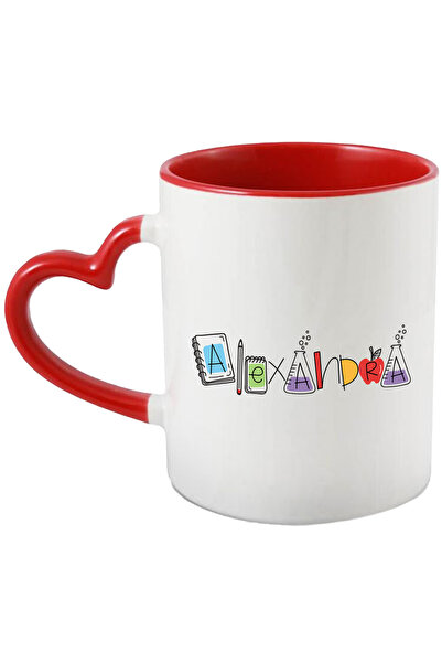 StoryGift Romania Cana Cu Numele Alexandra, Scoala, Chimie, Materii, Algebra,...