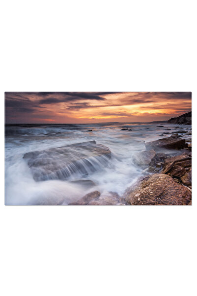 StoryGift Romania Tablou Canvas Cu Cascada La Apus In Munti - Magie Naturala