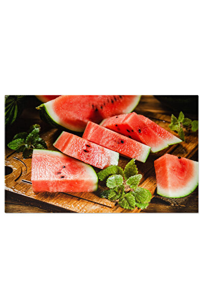 StoryGift Romania Tablou Canvas Felie De Pepene Rosu Proaspat, O Deliciu Sanatos Si Jucaus, Un Rasfat Estival Pli