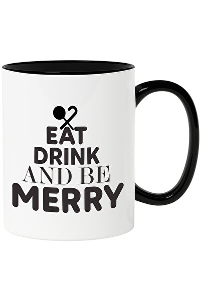 StoryGift Romania Mug with the text in English "Eat, drink and be merry" - ea...