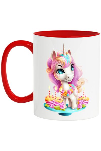 StoryGift Romania Mug with a unicorn | illustration | joy | cheerfulness | pleasant atmosphere | birthday, With