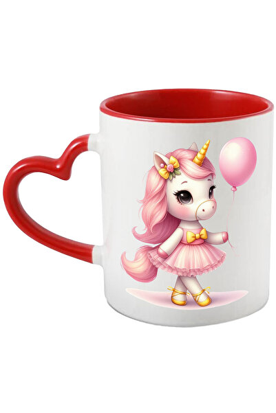 StoryGift Romania Cana Cu Un Unicorn Care Tine Un Balon Roz | Ilustratie | Ro...