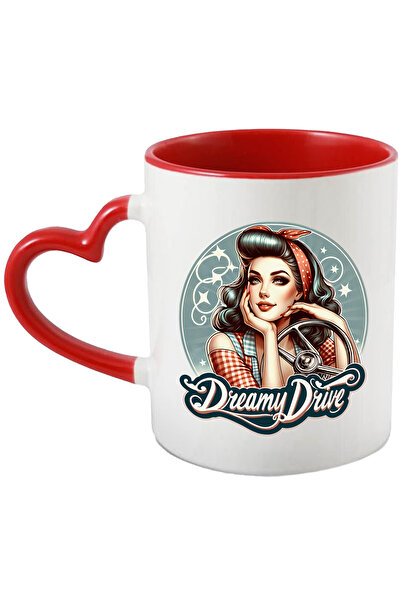 StoryGift Romania Cana Cu Mesajul "dreamy Drive", Ilustratie, Stil Retro, Vec...