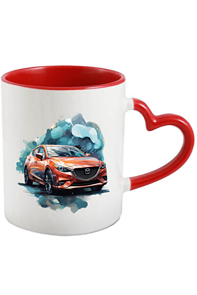 StoryGift Romania Cana Cu Masina, Mazda, Vechiul, Viteza, Apa, Watercolor, Mu...