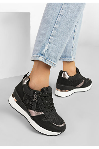 B T Shoes Sneakers Cu Platforma Zenna Negri