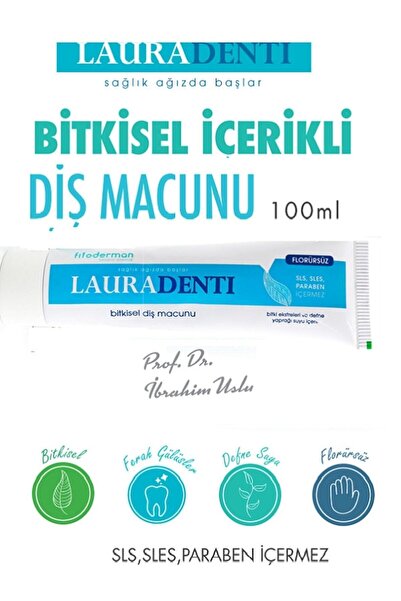 Fitoderman Lauradenti Leke Hassasiyet Önleyici, Beyazlatıcı Florürsüz Bitkisel Diş Macunu 100 ml