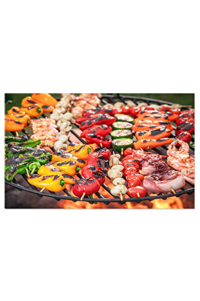 StoryGift Romania Tablou Canvas Shashlik Gratar O Delicatesa Sanatoasa Si Pli...