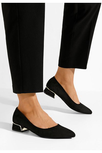B T Shoes Pantofi Cu Toc Mic Lexie Negri