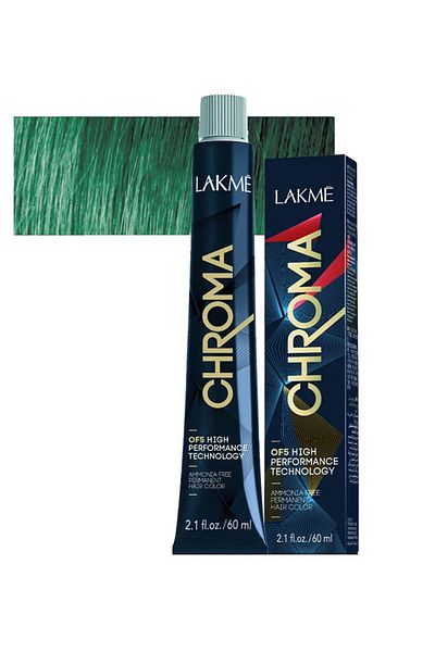 LAKMÉ صبغة شعر دائمة خالية من الأمونيا كروما من لاكمي 0/10 اخضر 60مل