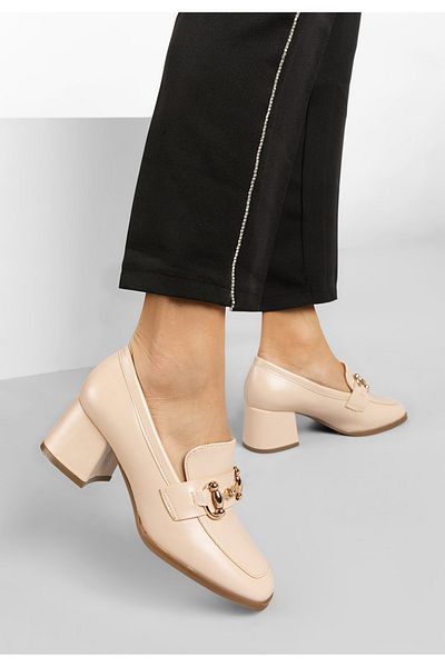 B T Shoes Mocasini Cu Toc Ixea Bej