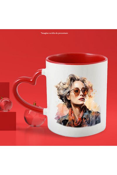 StoryGift Romania Mug With Meryl Streep, Famous Actress, Artist, Film, Hollywood, Multicolor 330 m, With ,STG