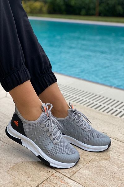 İnan Ayakkabı UNISEX GRAY KNITWEAR SNEAKER SPORTS SHOE 21İ5120