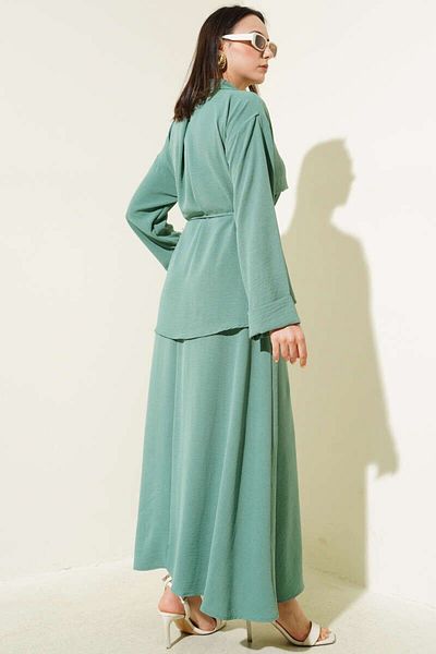 YILMAZBARMAZ Women's Piece Detailed Ayrobin Suit with Belt