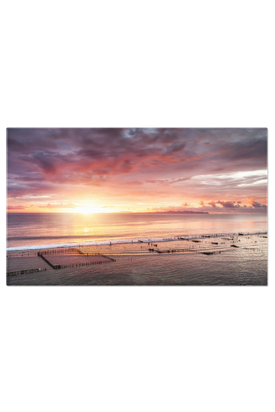 StoryGift Romania Tablou Canvas Peisaj Marin La Rasarit, Reflectii In Bali, I...