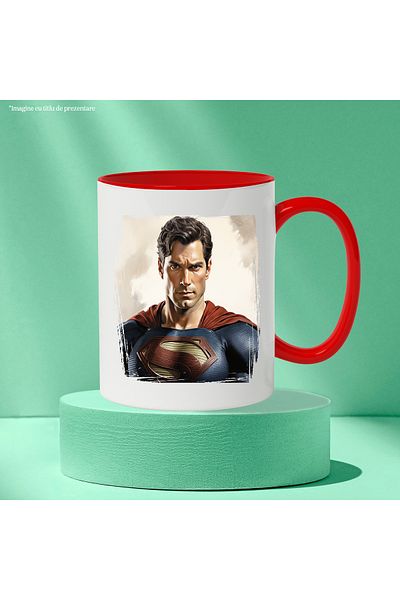 StoryGift Romania Mug With DC, Superman, Superheroes, Superpowers, Costume, Square, Multicolor 330 ml,, With ,STG.