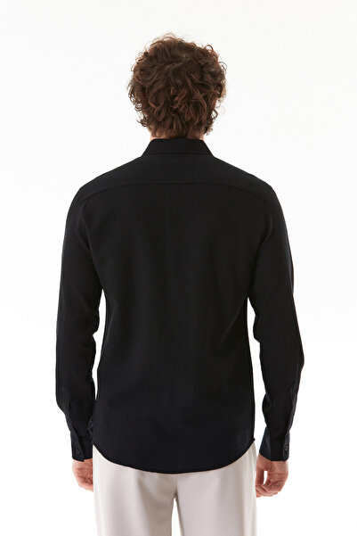 Fulla Moda Zigzag Patterned Double Pocket Shirt