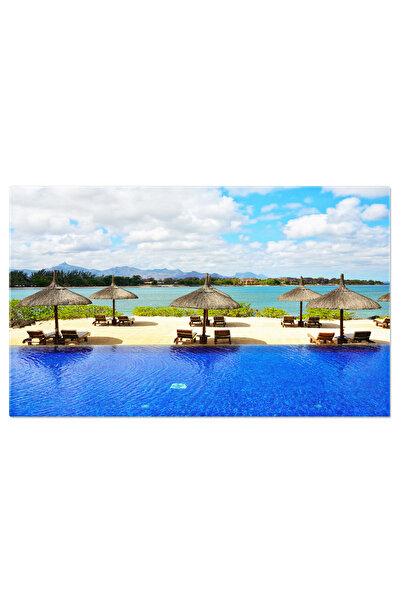 StoryGift Romania Tablou Canvas Cu Piscina De Lux In Mauritius - Vacanta La R...
