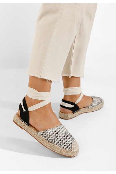 B T Shoes Pamera Lace-Up Espadrilles Grey