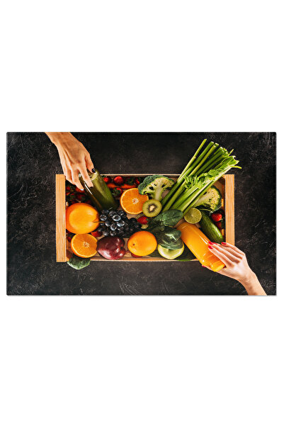 StoryGift Romania Tablou Canvas - Compozitie Alimentara Din Vedere De Sus - Detox, Feminin, Estetic