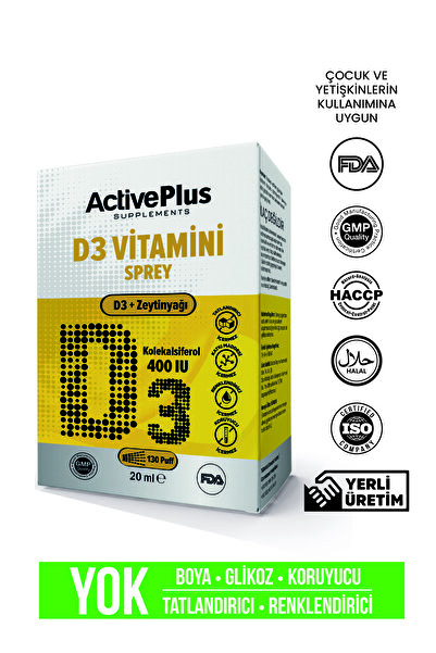 ActiveBee Supplements ACTIVEPLUS D VİTAMİNİ 20 ML 400ıu