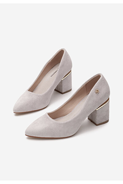 B T Shoes Šedé elegantní lodičky Nelia