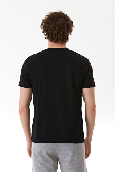 Fulla Moda Yazı Baskılı Bisiklet Yaka Tişört